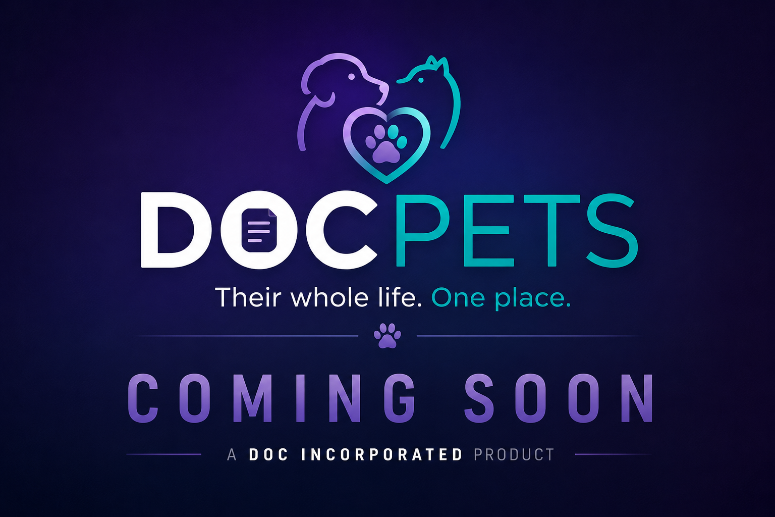 DocPets — Their whole life. One place. A Doc Incorporated product.